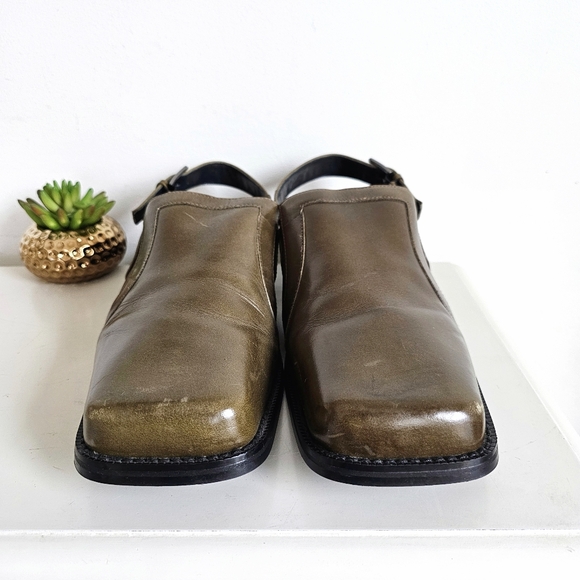 Rare Giorgio Brutini Private Collection Men's 12M Square Toe Slingback Sandals - Picture 7 of 16